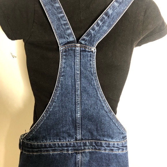 Topshop moto medium wash bib overalls size 4 - Picture 6 of 8